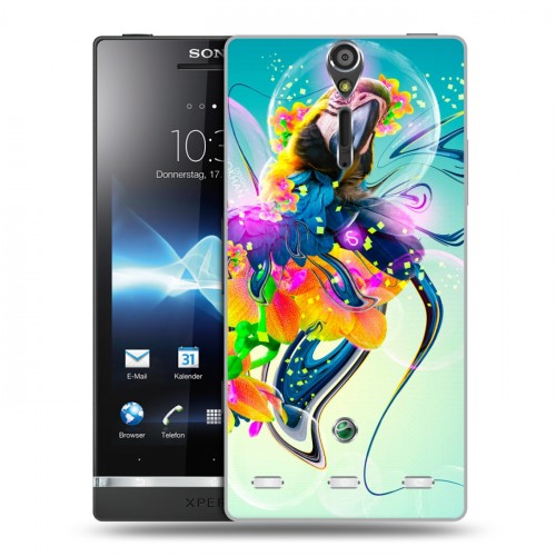 Дизайнерский пластиковый чехол для Sony Xperia S Попугаи