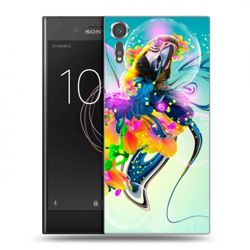 Дизайнерский пластиковый чехол для Sony Xperia XZs Попугаи