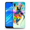 Дизайнерский пластиковый чехол для Huawei Y6 (2019) Попугаи