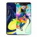 Дизайнерский пластиковый чехол для Samsung Galaxy A80 Попугаи