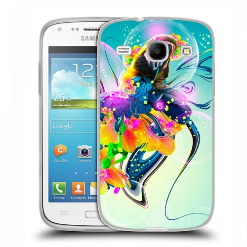 Дизайнерский пластиковый чехол для Samsung Galaxy Core Попугаи