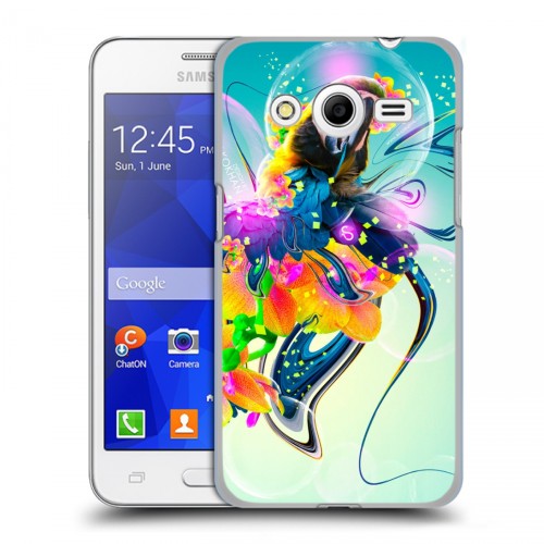 Дизайнерский пластиковый чехол для Samsung Galaxy Core 2 Попугаи