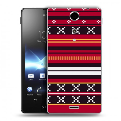 Дизайнерский пластиковый чехол для Sony Xperia TX Этнические мотивы