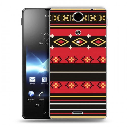 Дизайнерский пластиковый чехол для Sony Xperia TX Этнические мотивы