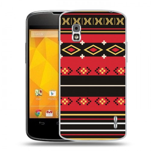 Дизайнерский пластиковый чехол для LG Google Nexus 4 Этнические мотивы