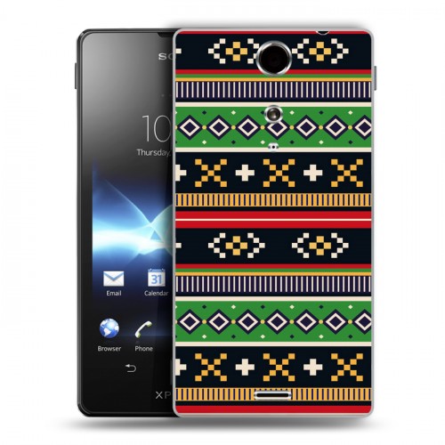 Дизайнерский пластиковый чехол для Sony Xperia TX Этнические мотивы