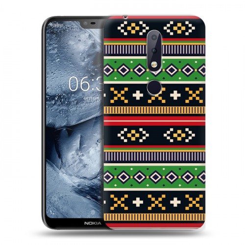 Дизайнерский пластиковый чехол для Nokia 6.1 Plus Этнические мотивы