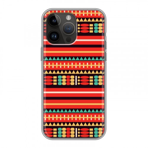 Дизайнерский силиконовый чехол для Iphone 14 Pro Max Этнические мотивы