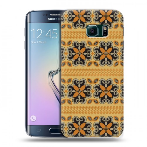 Дизайнерский пластиковый чехол для Samsung Galaxy S6 Edge Роспись батик