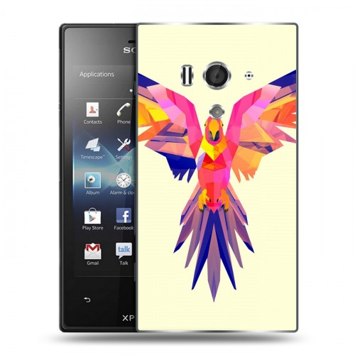 Дизайнерский пластиковый чехол для Sony Xperia acro S Попугаи