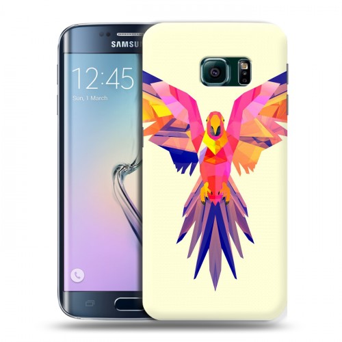 Дизайнерский пластиковый чехол для Samsung Galaxy S6 Edge Попугаи