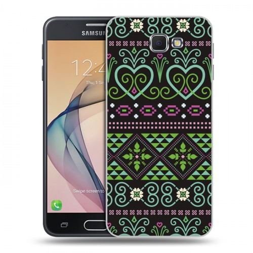 Дизайнерский пластиковый чехол для Samsung Galaxy J5 Prime Мультикультурная этника