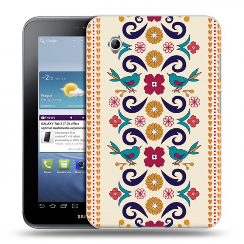 Дизайнерский силиконовый чехол для Samsung Galaxy Tab 2 7.0 Мультикультурная этника