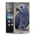 Дизайнерский пластиковый чехол для Sony Xperia acro S Попугаи