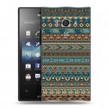 Дизайнерский пластиковый чехол для Sony Xperia acro S Плетение индейцев