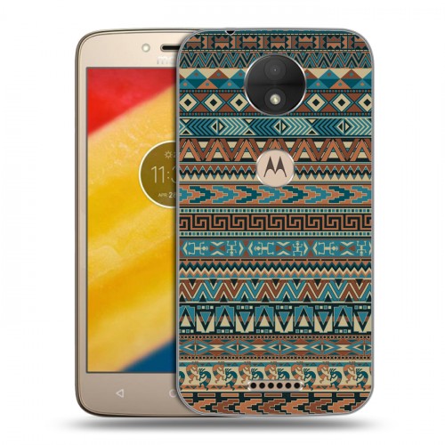 Дизайнерский пластиковый чехол для Motorola Moto C Плетение индейцев
