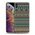 Дизайнерский силиконовый чехол для Iphone Xs Max Плетение индейцев