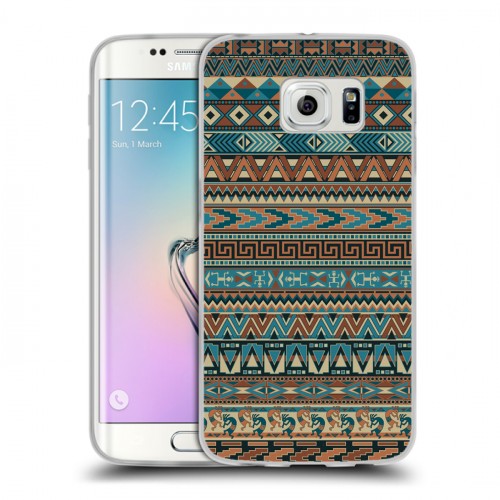Дизайнерский пластиковый чехол для Samsung Galaxy S6 Edge Плетение индейцев