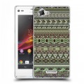 Дизайнерский пластиковый чехол для Sony Xperia L Плетение индейцев