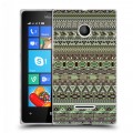 Дизайнерский пластиковый чехол для Microsoft Lumia 435 Плетение индейцев