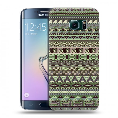 Дизайнерский пластиковый чехол для Samsung Galaxy S6 Edge Плетение индейцев