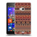 Дизайнерский пластиковый чехол для Microsoft Lumia 540 Плетение индейцев