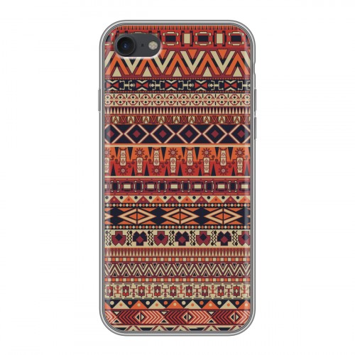 Дизайнерский силиконовый чехол для Iphone 7 Плетение индейцев