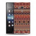 Дизайнерский пластиковый чехол для Sony Xperia acro S Плетение индейцев