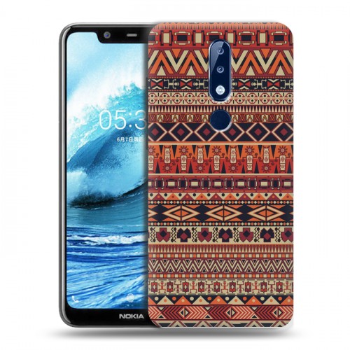 Дизайнерский силиконовый чехол для Nokia 5.1 Plus Плетение индейцев