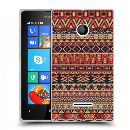 Дизайнерский пластиковый чехол для Microsoft Lumia 435 Плетение индейцев