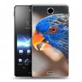 Дизайнерский пластиковый чехол для Sony Xperia TX Попугаи