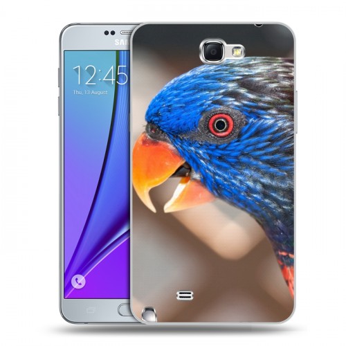 Дизайнерский пластиковый чехол для Samsung Galaxy Note 2 Попугаи