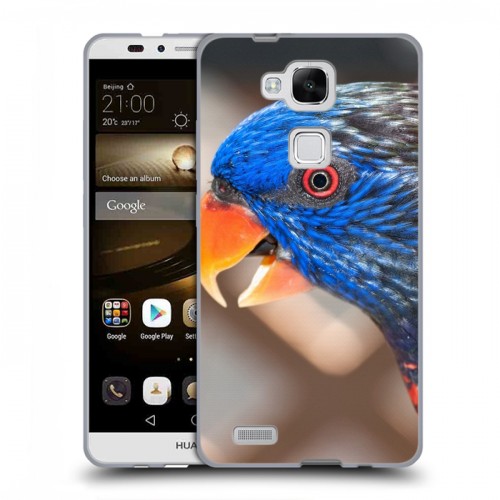 Дизайнерский пластиковый чехол для Huawei Ascend Mate 7 Попугаи