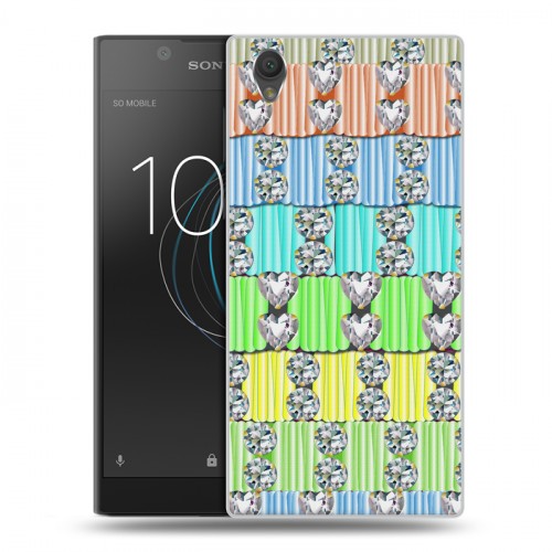 Дизайнерский пластиковый чехол для Sony Xperia L1 Блестящее разноцветие