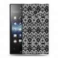 Дизайнерский пластиковый чехол для Sony Xperia acro S Ацтек камуфляж