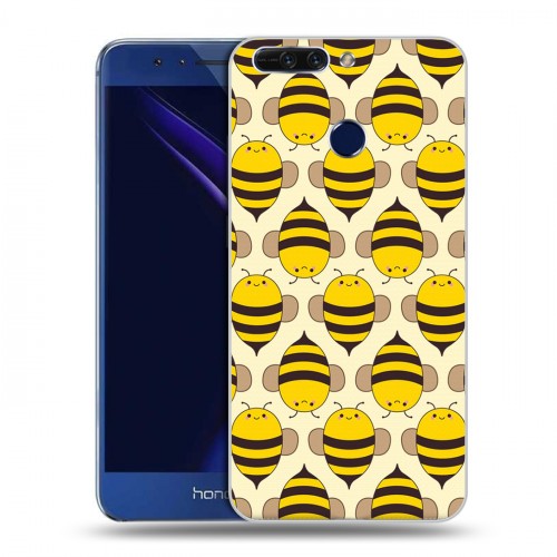 Дизайнерский пластиковый чехол для Huawei Honor 8 Pro Пчелиные узоры