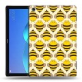 Дизайнерский силиконовый чехол для Huawei MediaPad M5 Lite Пчелиные узоры