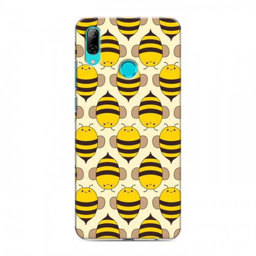 Дизайнерский пластиковый чехол для Huawei P Smart (2019) Пчелиные узоры