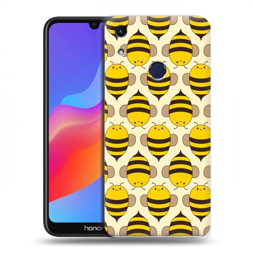 Дизайнерский пластиковый чехол для Huawei Honor 8A Пчелиные узоры