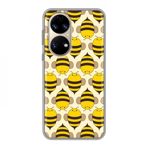 Дизайнерский силиконовый чехол для Huawei P50 Pro Пчелиные узоры