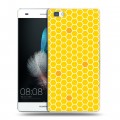 Дизайнерский пластиковый чехол для Huawei P8 Lite Пчелиные узоры