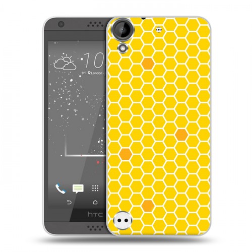 Дизайнерский пластиковый чехол для HTC Desire 530 Пчелиные узоры