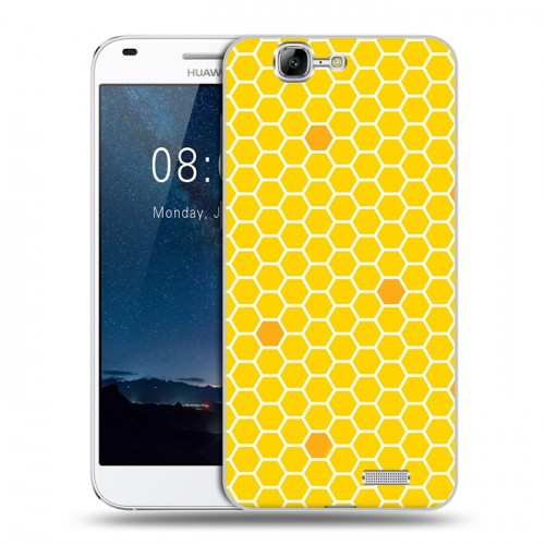 Дизайнерский пластиковый чехол для Huawei Ascend G7 Пчелиные узоры