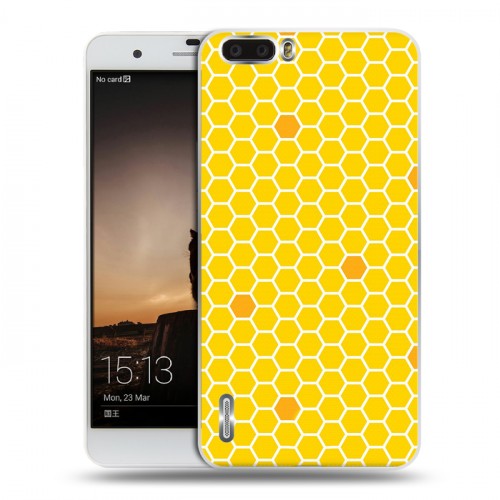 Дизайнерский пластиковый чехол для Huawei Honor 6 Plus Пчелиные узоры