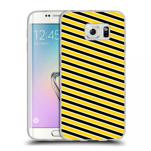Дизайнерский пластиковый чехол для Samsung Galaxy S6 Edge Пчелиные узоры