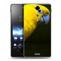 Дизайнерский пластиковый чехол для Sony Xperia TX Попугаи