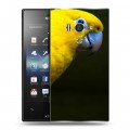 Дизайнерский пластиковый чехол для Sony Xperia acro S Попугаи