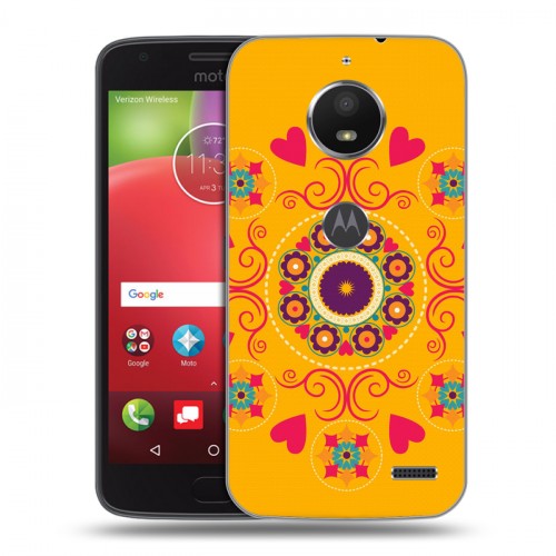 Дизайнерский пластиковый чехол для Motorola Moto E4 Богемские шаблоны
