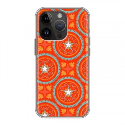 Дизайнерский силиконовый чехол для Iphone 14 Pro Богемские шаблоны