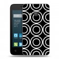 Дизайнерский пластиковый чехол для Alcatel One Touch Pixi 4 (4) Черно-белые фантазии